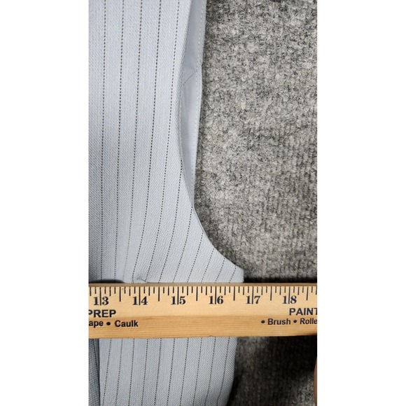 Abercrombie & Fitch Vest Womens Small Blue Pinstripe Button Front Lined FLAW - Picture 5 of 11